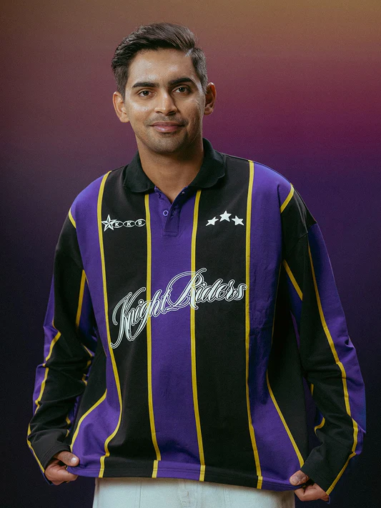 KKR Vertical Striped Rugby Polo
